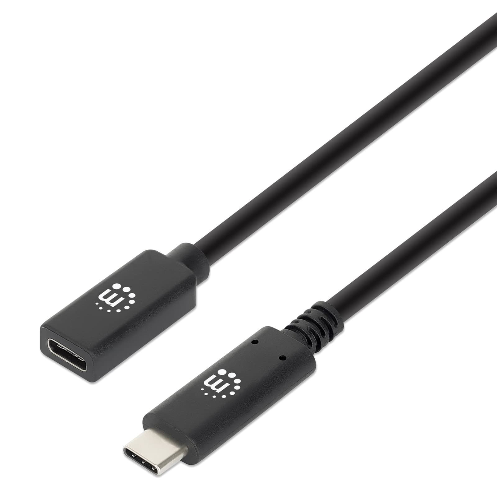 Cavo Prolunga USB 3.2 Gen 2 USB-C Maschio/Femmina 0,5m Nero - Manhattan ICOC MUSB31-CMCF05