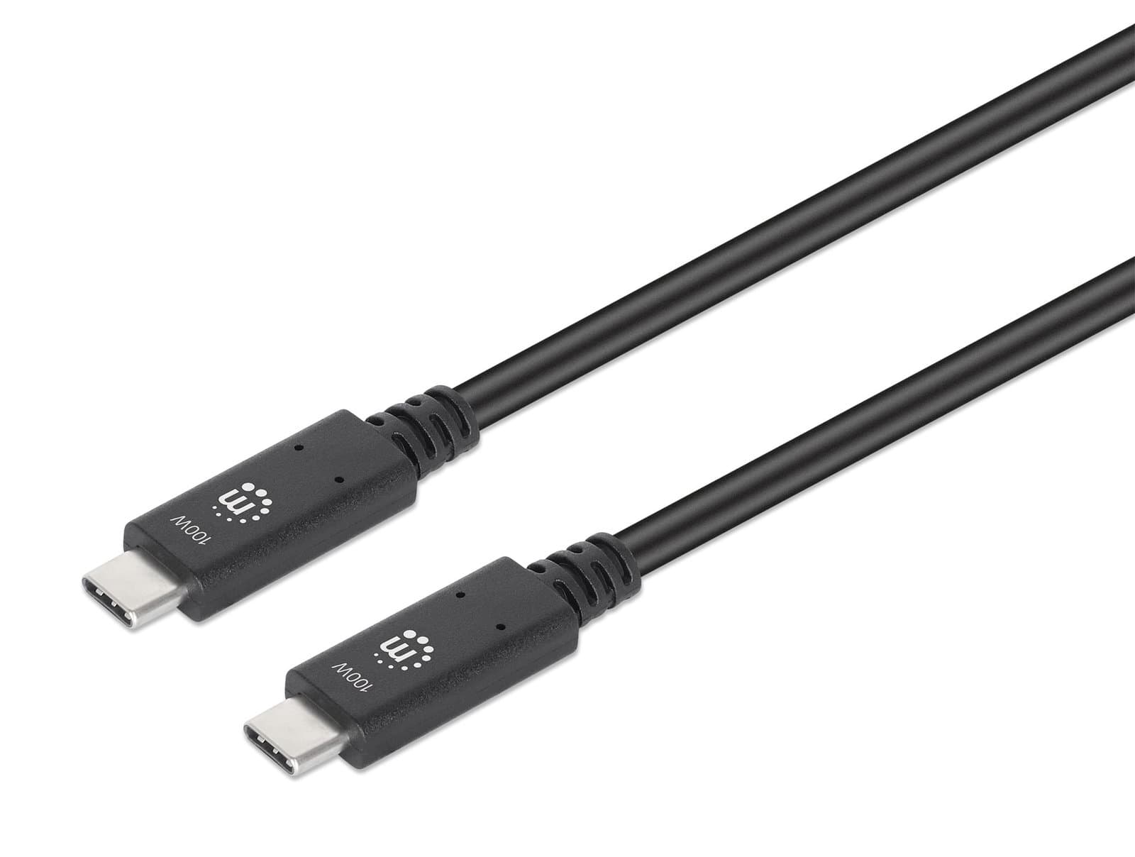 Cavo USB 3.2 SuperSpeed USB-C Maschio/USB-C Maschio 1m Nero - Manhattan ICOC MUSB312-CMCM10