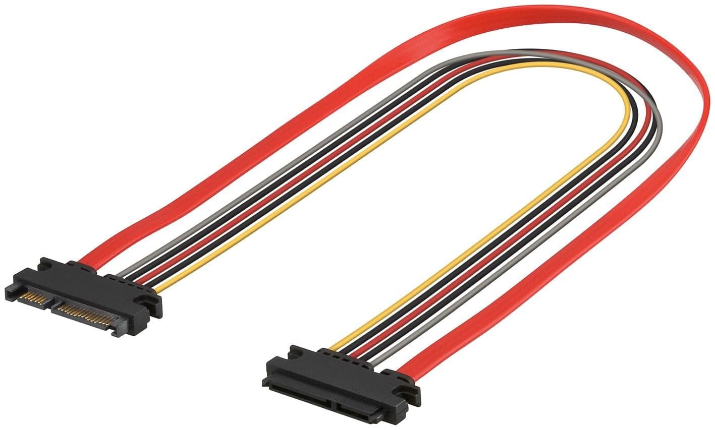 Cavo Prolunga SATA per Alimentazione e Dati 0,3m - Goobay ICOC SATA-EX030