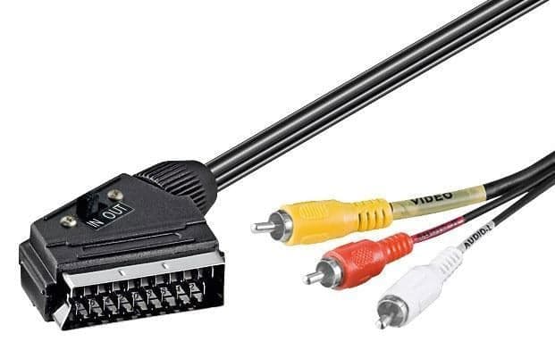 Cavo Audio Video Scart RCA 2m IN/Out - Goobay ICOC SCART-3RGB