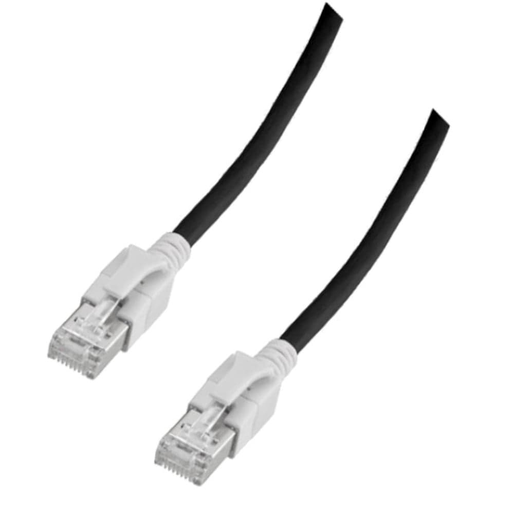 Cavo di Rete Patch in Rame SFTP Cat6A Nero con Led Tracciamento 3m - ICOC SF6A-030-VCBK