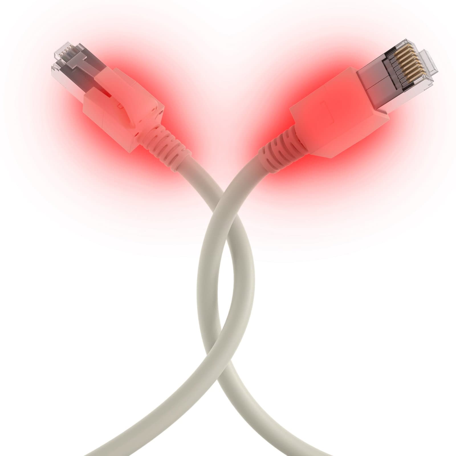 Cavo di Rete Patch Cat6A S/FTP con Led Tracciamento 5m - OEM ICOC SF6A-050-VC