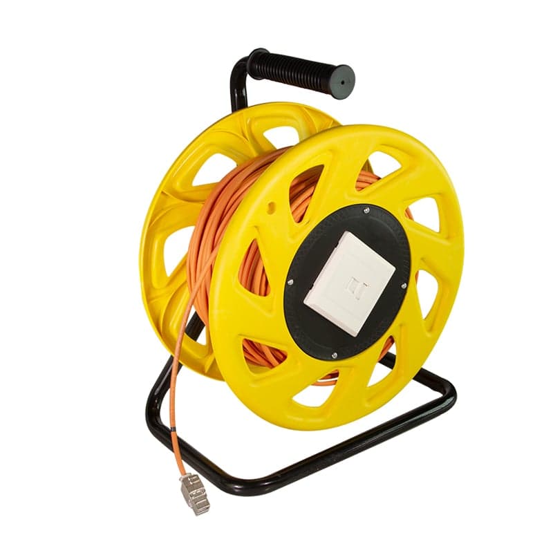 Cavo Patch Cat6A Plug RJ45 S/FTP LSZH con Avvolgicavo 60m Arancione - Logilink ICOC SF6A-600RL