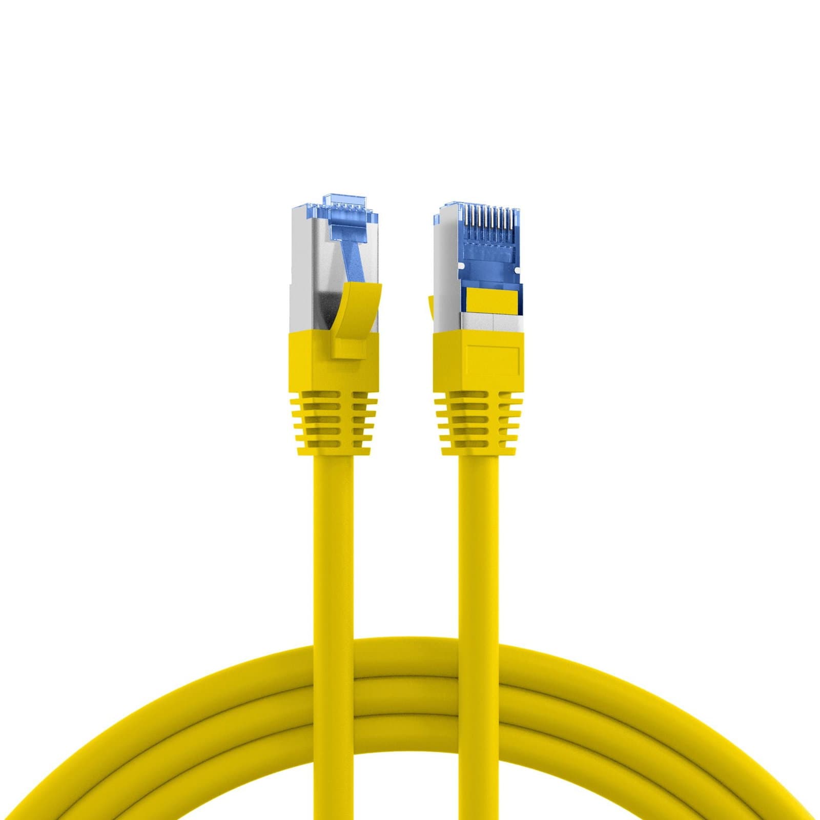 Cavo di Rete Patch Cat6A S/FTP TPE Superflex Giallo 0,15m - OEM ICOC SF6A-TPE-001YE