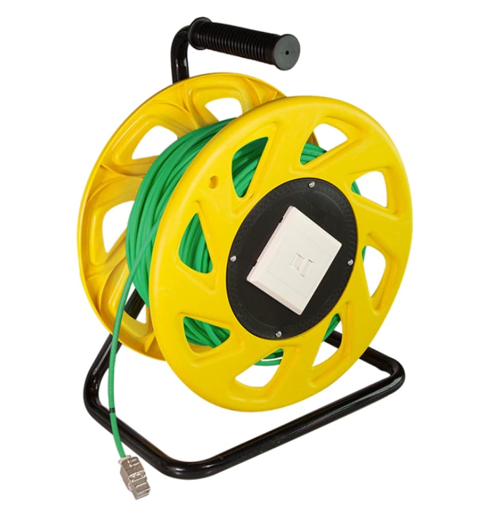 Cavo Patch Cat7 S/FTP PUR con Avvolgicavo 60m Verde - Logilink ICOC SF7-600RLP