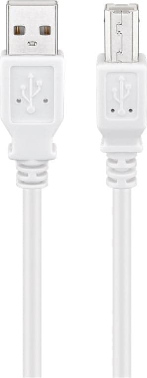 Cavo USB 2.0 A maschio/B maschio 1m bianco - Goobay ICOC U-AB-010-U2WG