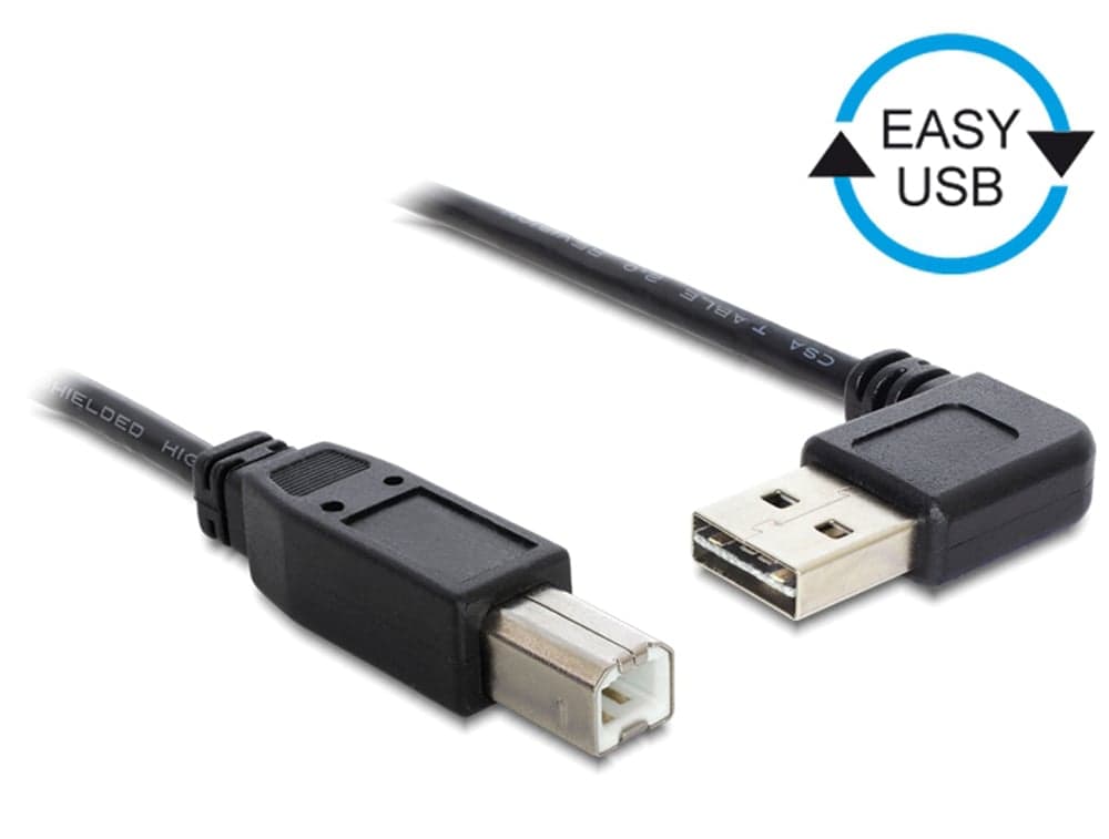 Cavo USB 2.0 Tipo A Angolato a Tipo B 0,5m - Delock ICOC U-AB-905-ANGRT