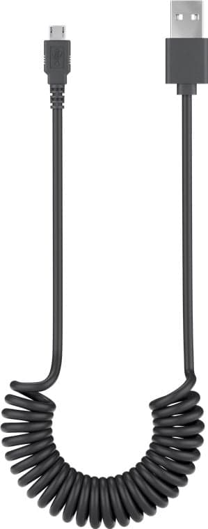 Cavo USB 2.0 Spiralato A maschio/Micro B 5 pin maschio 1m Nero - Goobay ICOC U-AB-SP3