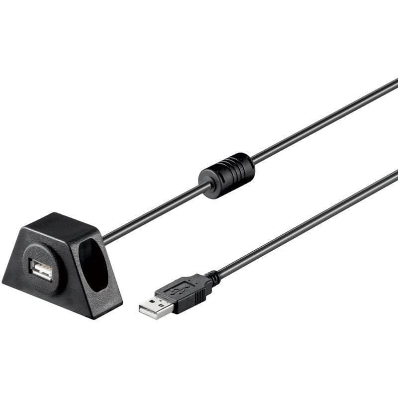 Prolunga USB 2.0 Fissabile con Viti 1,2m Nero - Goobay ICOC U2-AA-12-MNT
