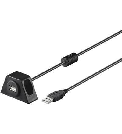 Prolunga USB 2.0 fissabile con viti 2m Nero - Goobay ICOC U2-AA-20-MNT