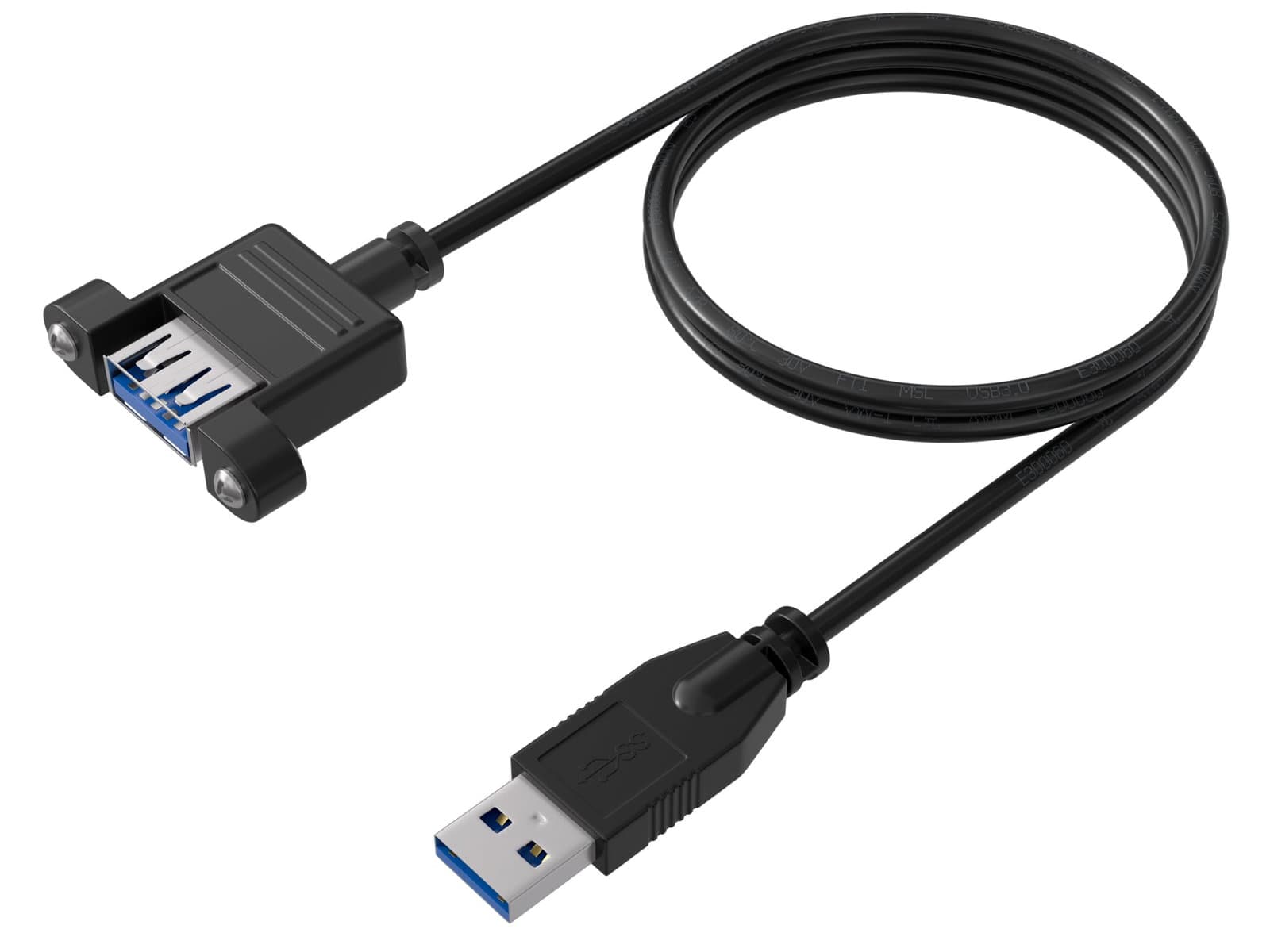 Cavo Prolunga USB 3.2 SuperSpeed A/A M/F da Pannello 1m Nero - OEM ICOC U3-AB-010-PNLE