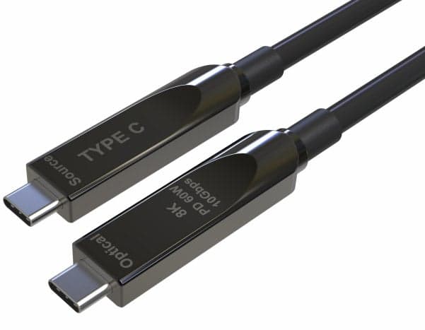 Cavo Ottico Attivo USB 3.2 Gen 2 10Gbps USB-C M/M Fibra Ottica 8K 10m - Techly ICOC U3C-HY10G-010
