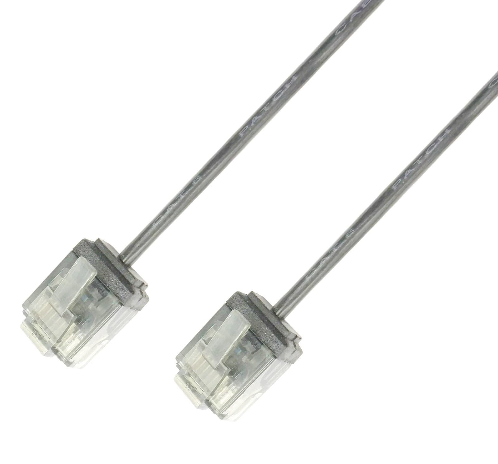 Cavo di rete Patch Ultra Slim Cat6 UTP 0,25m Grigio - Techly Professional ICOC U6-SLIM-0025T