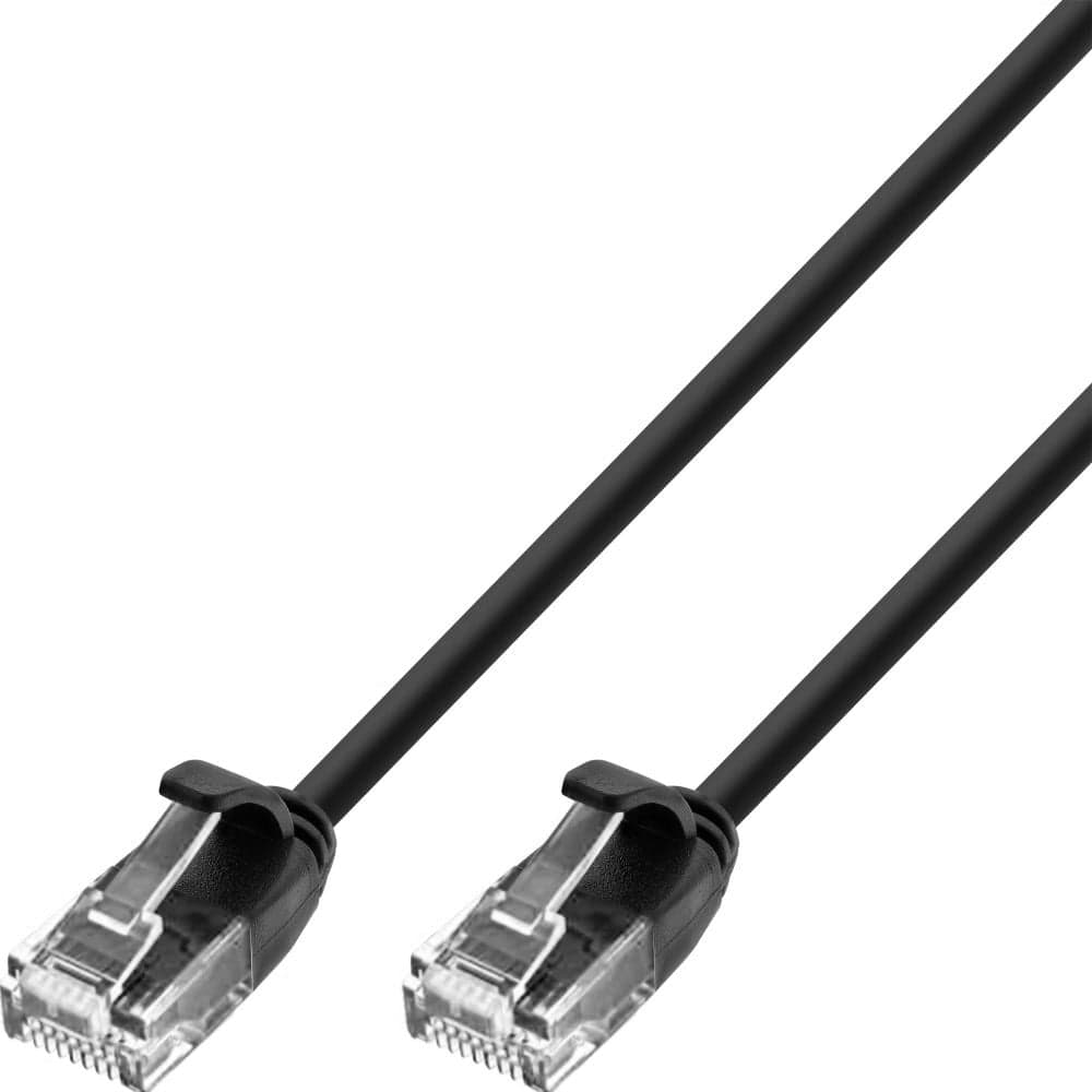 Cavo Patch Rete Cat6 UTP Slim 0.5m Nero - Techly Professional ICOC U6-SLIM-005BK2