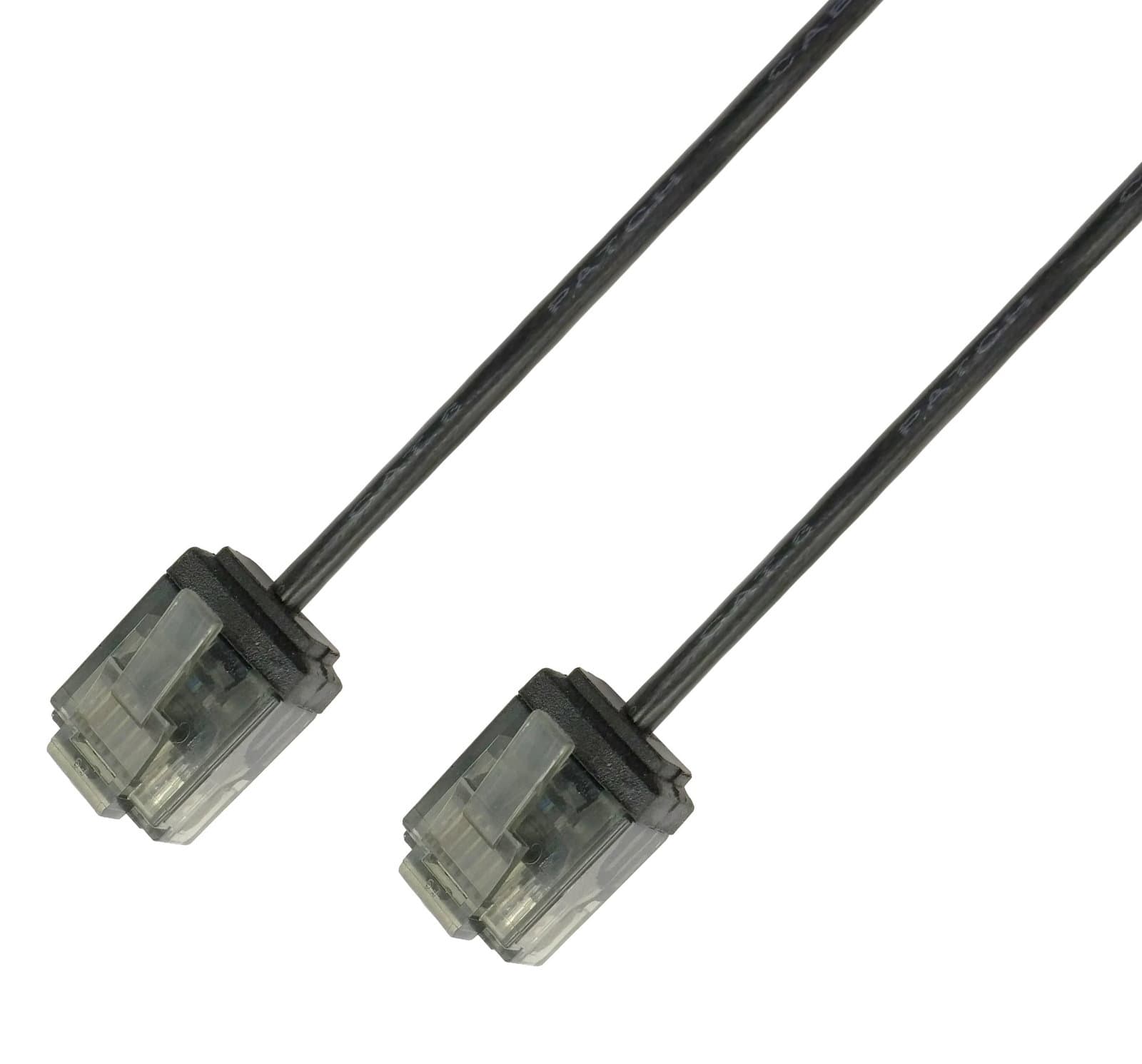 Cavo di rete Patch Ultra Slim Cat6 UTP 2m Nero - Techly Professional ICOC U6-SLIM-020BKT