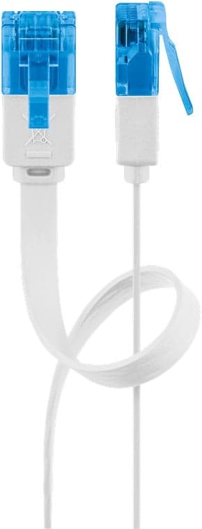 Cavo di rete patch piatto Cat6A UTP 0,5m nero - Goobay ICOC U6A-FL-005WH