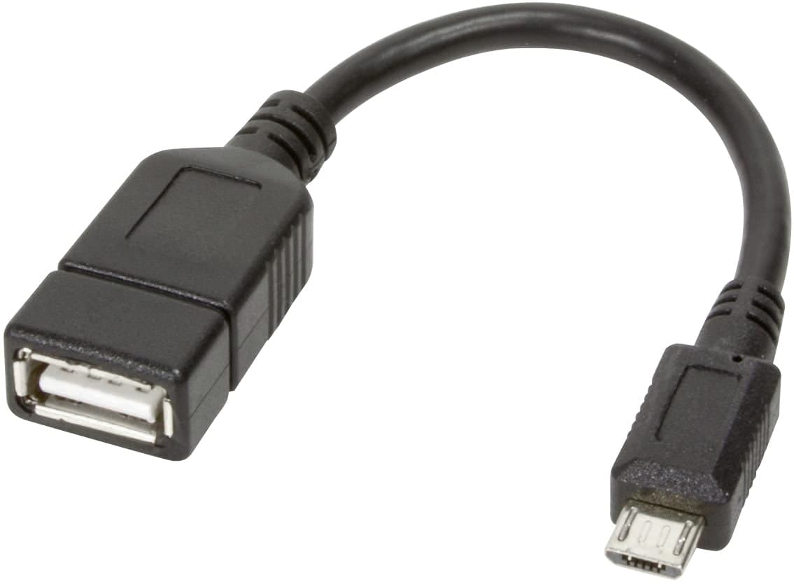 Cavo USB 2.0 OTG A Femmina / Micro B Maschio 0,2m - Techly ICOC UOTG-194