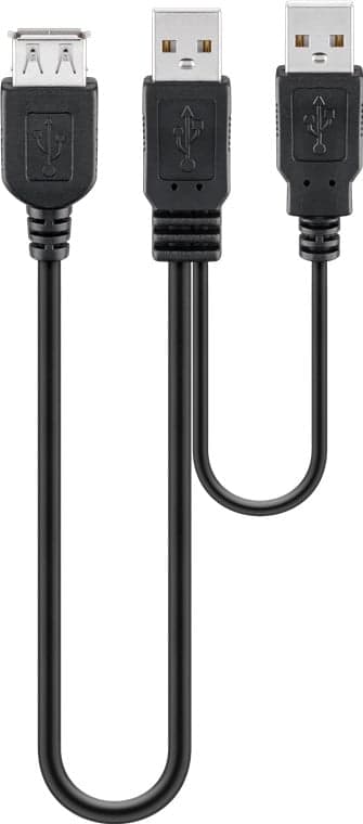 Cavo USB 2.0 ad Y 2xA maschio/A femmina 0,3m - Goobay ICOC USB2-PW5