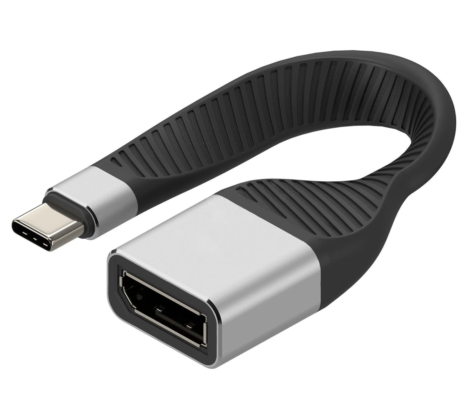 Cavo Corto Piatto USB-C Maschio a Displayport Femmina FPC 13,1 cm - Techly ICOC USBC-DP12