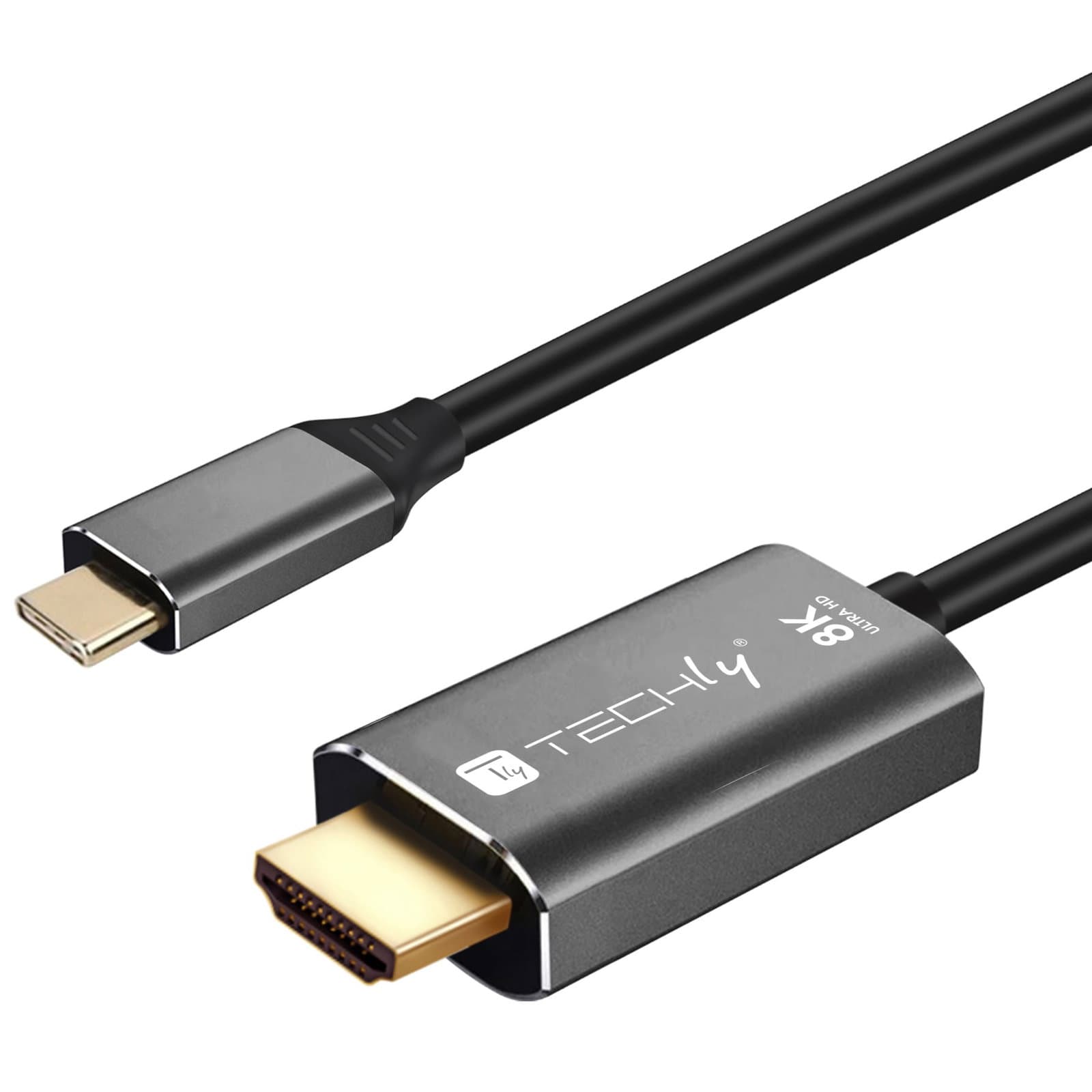 Cavo Adattatore USB-C 3.2 a HDMI 2.1 8K@60Hz 1,8m - Techly ICOC USBC-HDMI8-18