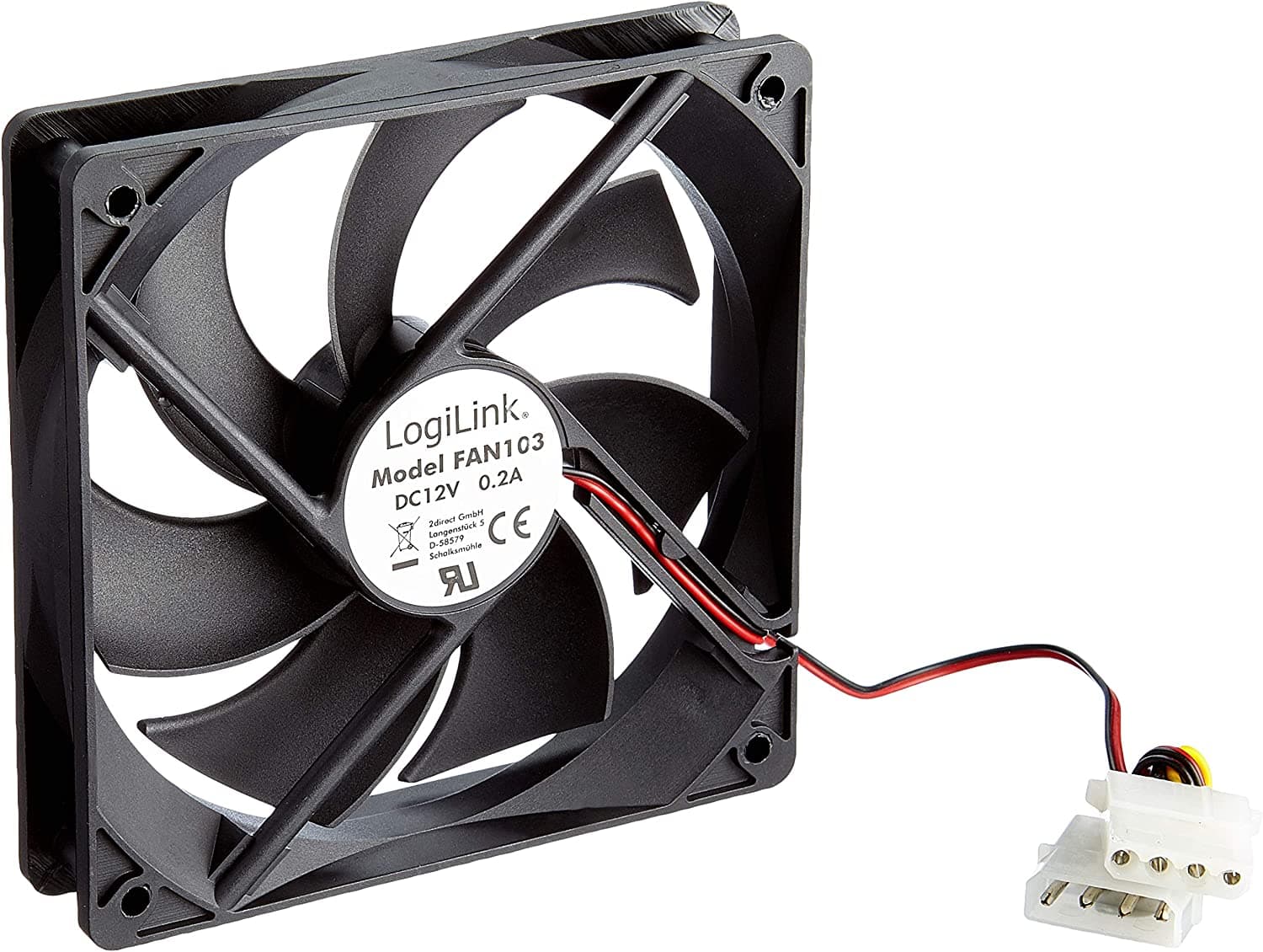 Ventola PC 120x120x25 12V 1800RPM con Cavo Alimentazione a Y - Logilink ICOOL-12-1225LB