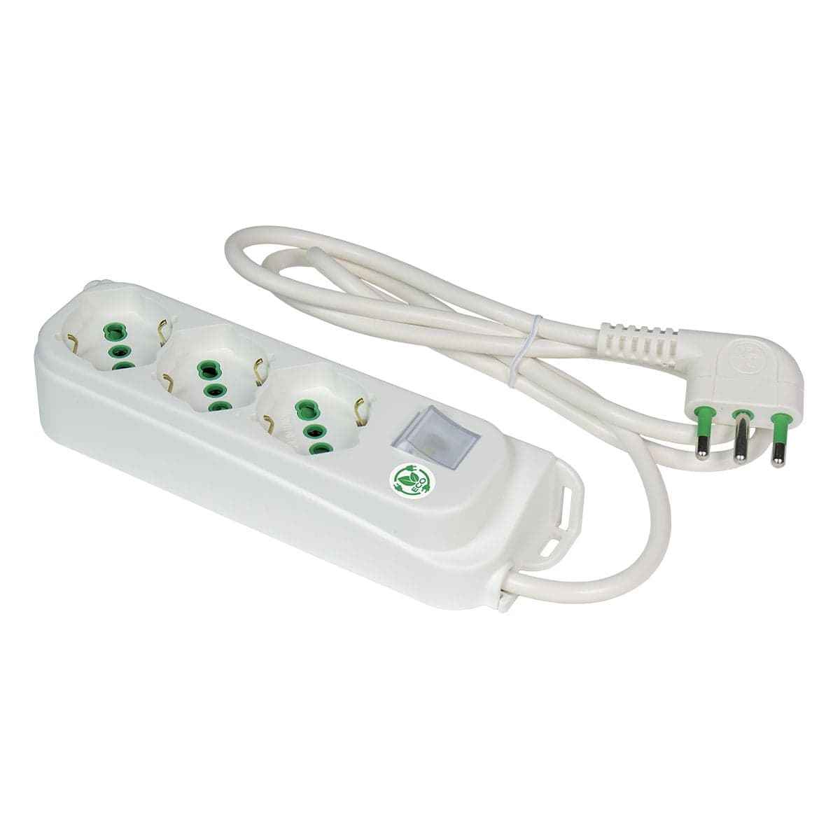 Presa Multipla a 3 Posti Italiana Bipasso con Interruttore Bianco - FME ICPS4040W