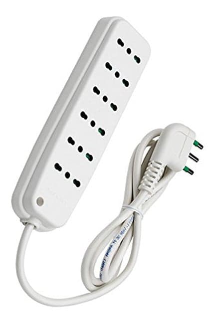 Multipresa 6 Posti con Spina Italiana Angolata Bianco - FME ICPS4046W