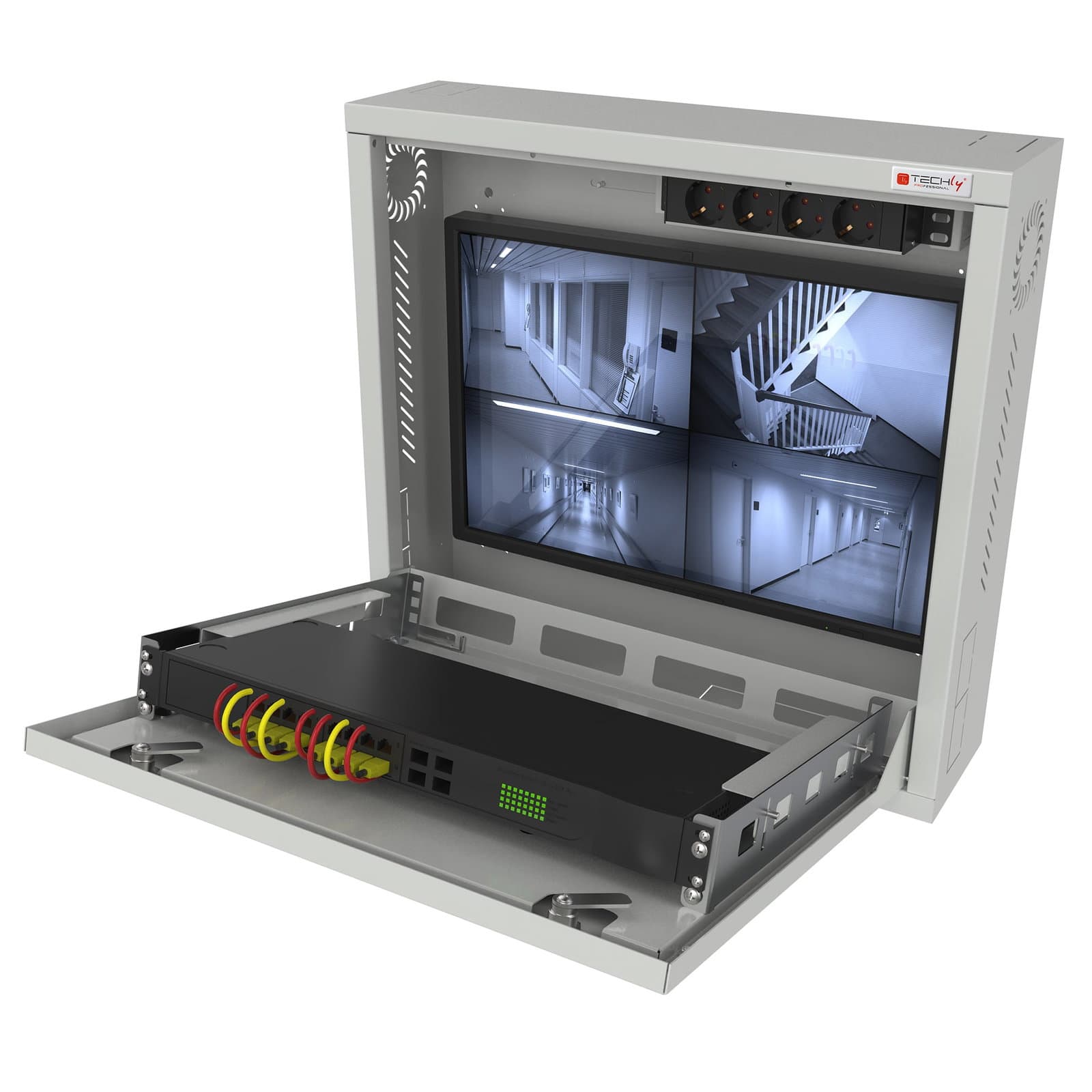 Box di Sicurezza per DVR e Videosorveglianza Grigio - Techly Professional ICRLIM08M