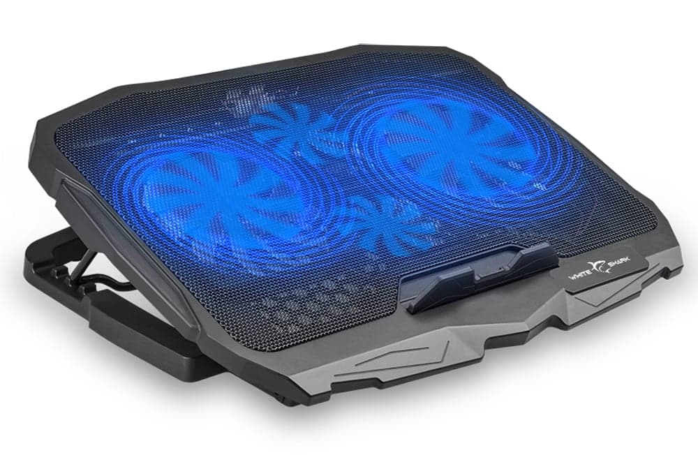Dissipatore USB 4 Ventole per Notebook Illuminazione LED Blu - White Shark ICSB-CP25
