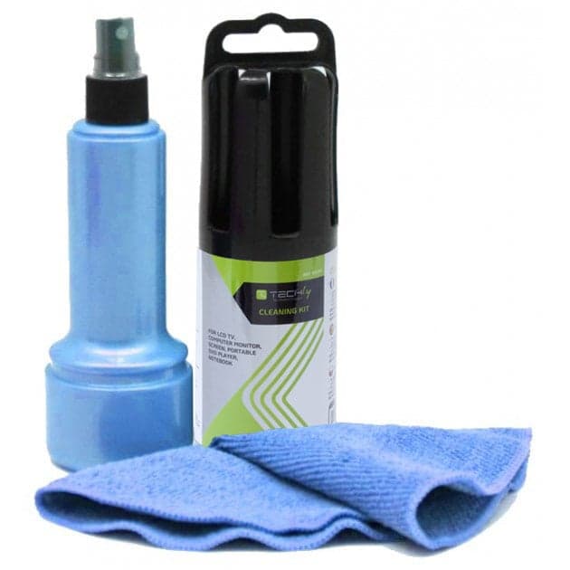 Spray di Pulizia per Monitor LCD con Panno in Microfibra Azzurro - Techly ICSB-CS5005BLTY