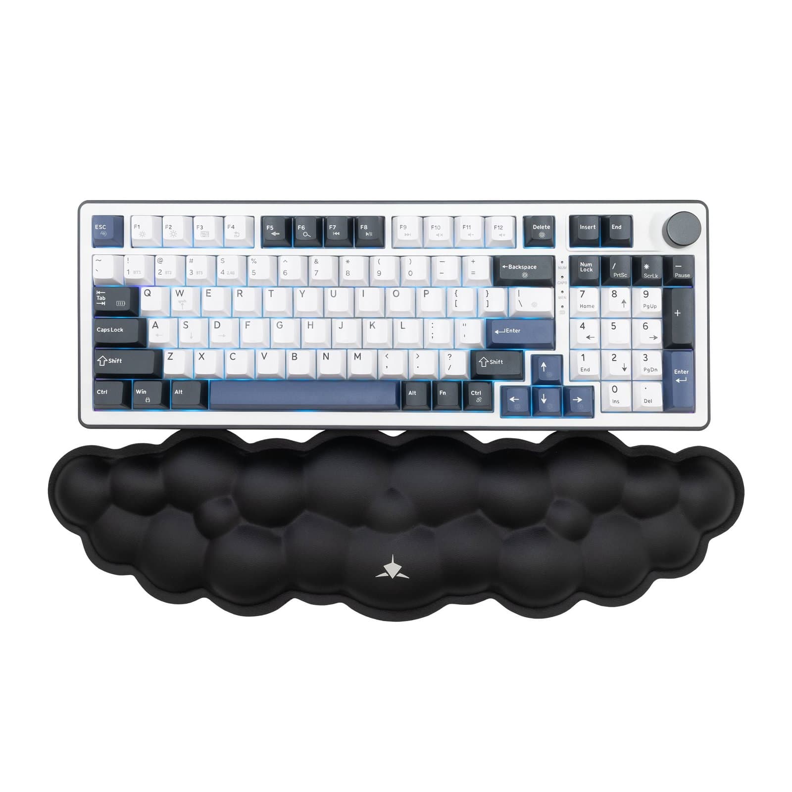 Cuscinetto poggiapolsi memory foam per tastiera nero - White Shark ICSB-CUMULUSBK