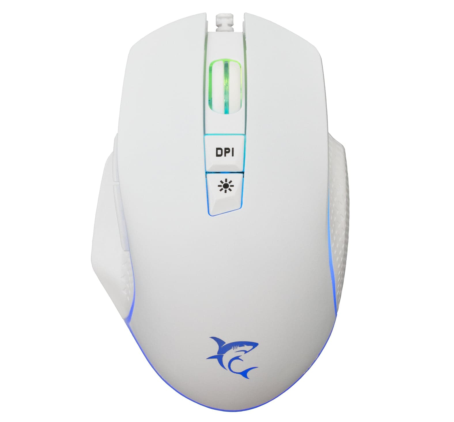 Mouse Ottico USB Gaming 6400 Dpi Retroilluminazione LED RGB Bianco - White Shark ICSB-GARETHWH