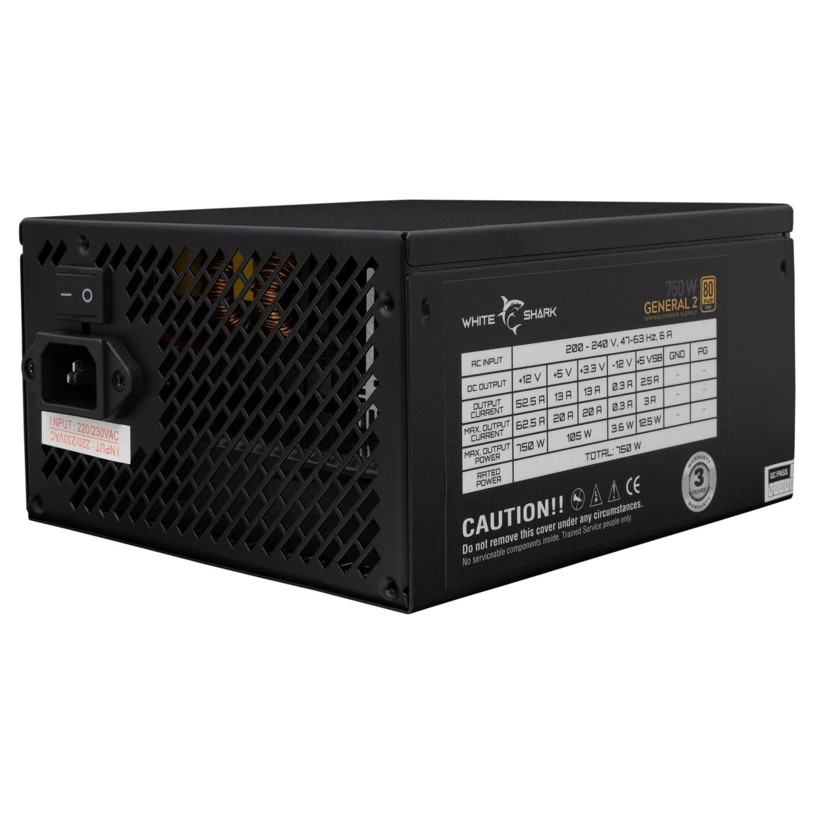 Alimentatore per PC ATX 750 Watt - White Shark ICSB-GENERAL2
