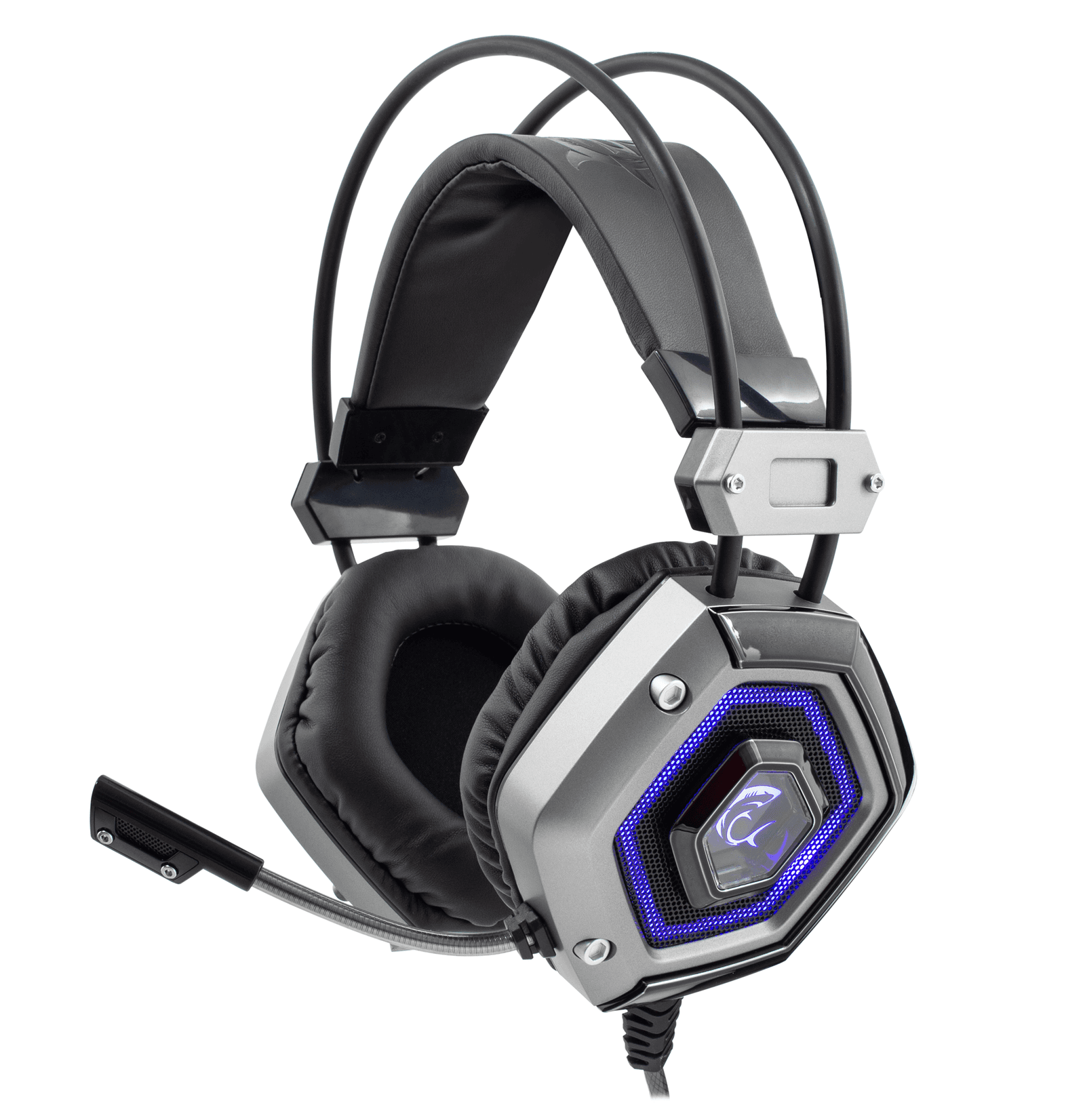 Cuffie Gaming USB con Microfono Silver LION - White Shark ICSB-GH1841S