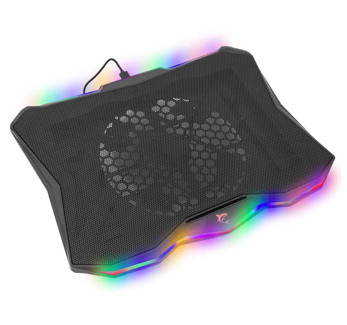 Supporto per Notebook fino a 17.3" con Ventola di Raffreddamento LED RGB - White Shark ICSB-GLACIER