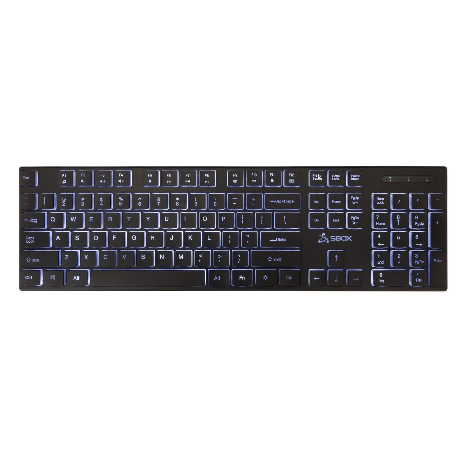 Tastiera 105 Tasti USB Layout Americano, colore Nero - Sbox ICSB-K22BKUS