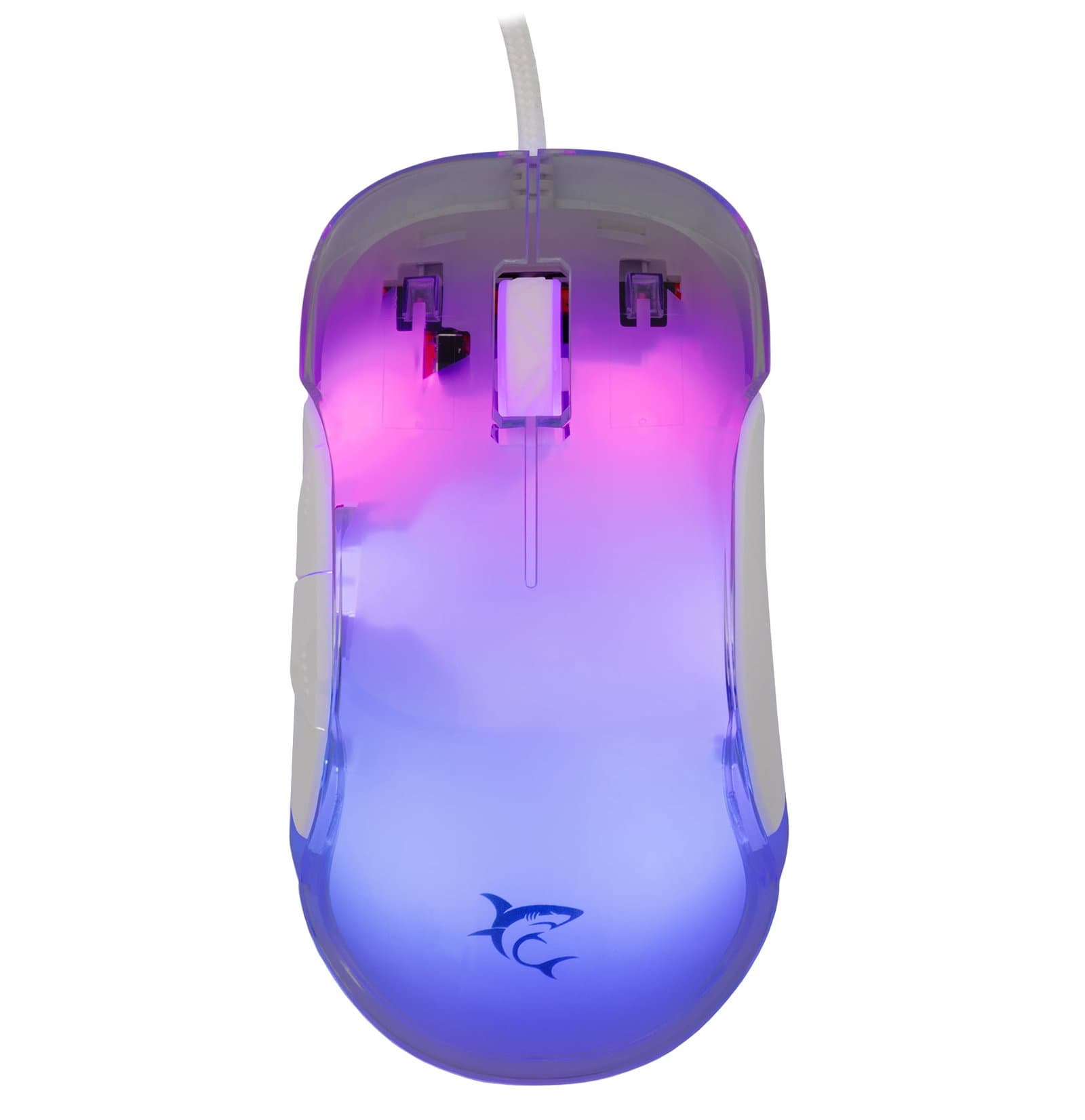 Mouse Ottico USB Gaming 12800 DPI 7 Tasti LED RGB Bianco - White Shark ICSB-MORDREDWH