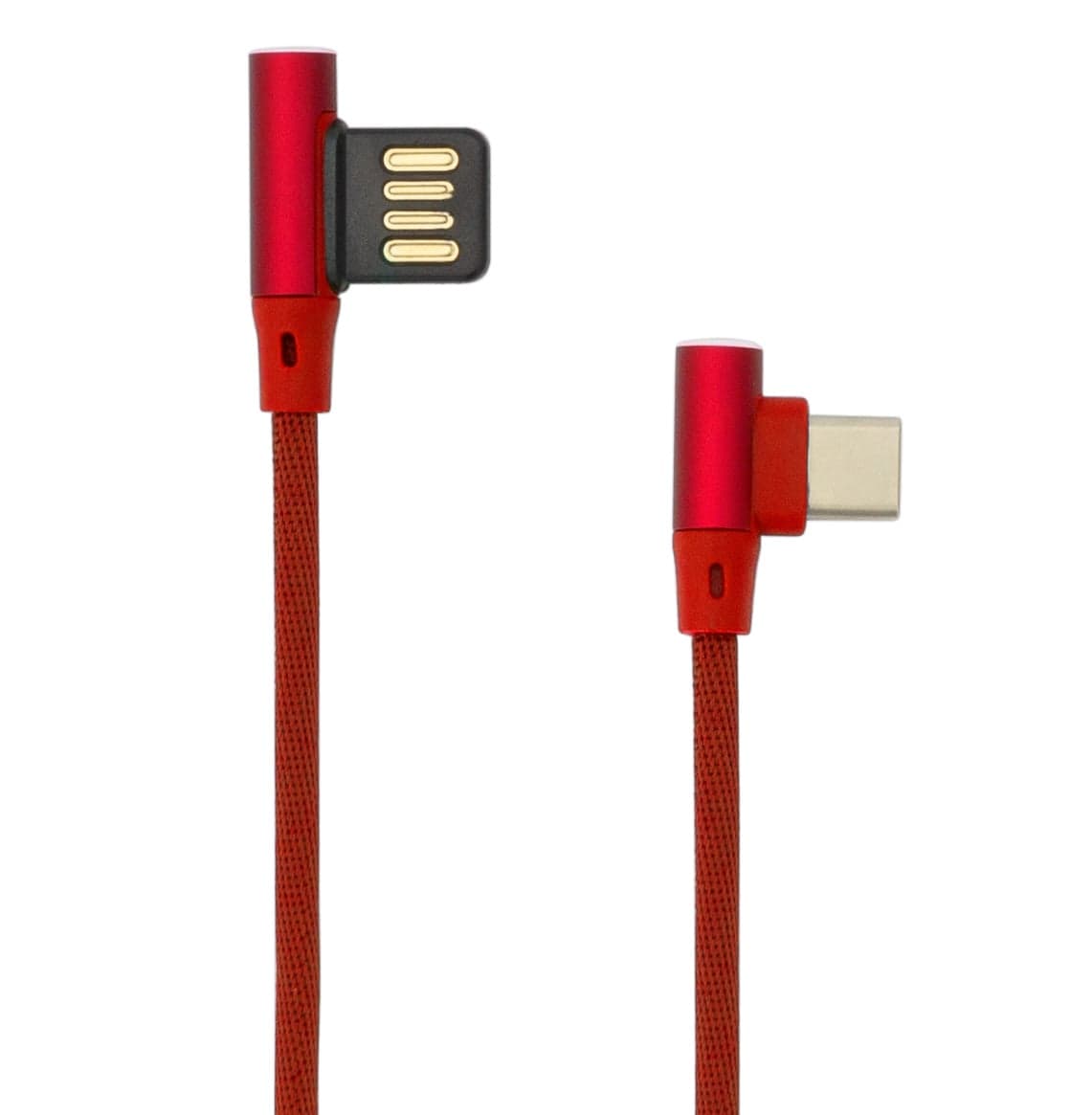 Cavo USB Angolato 90° USB-A/USB-C 1.5m Rosso - Sbox ICSB-USBC90RE