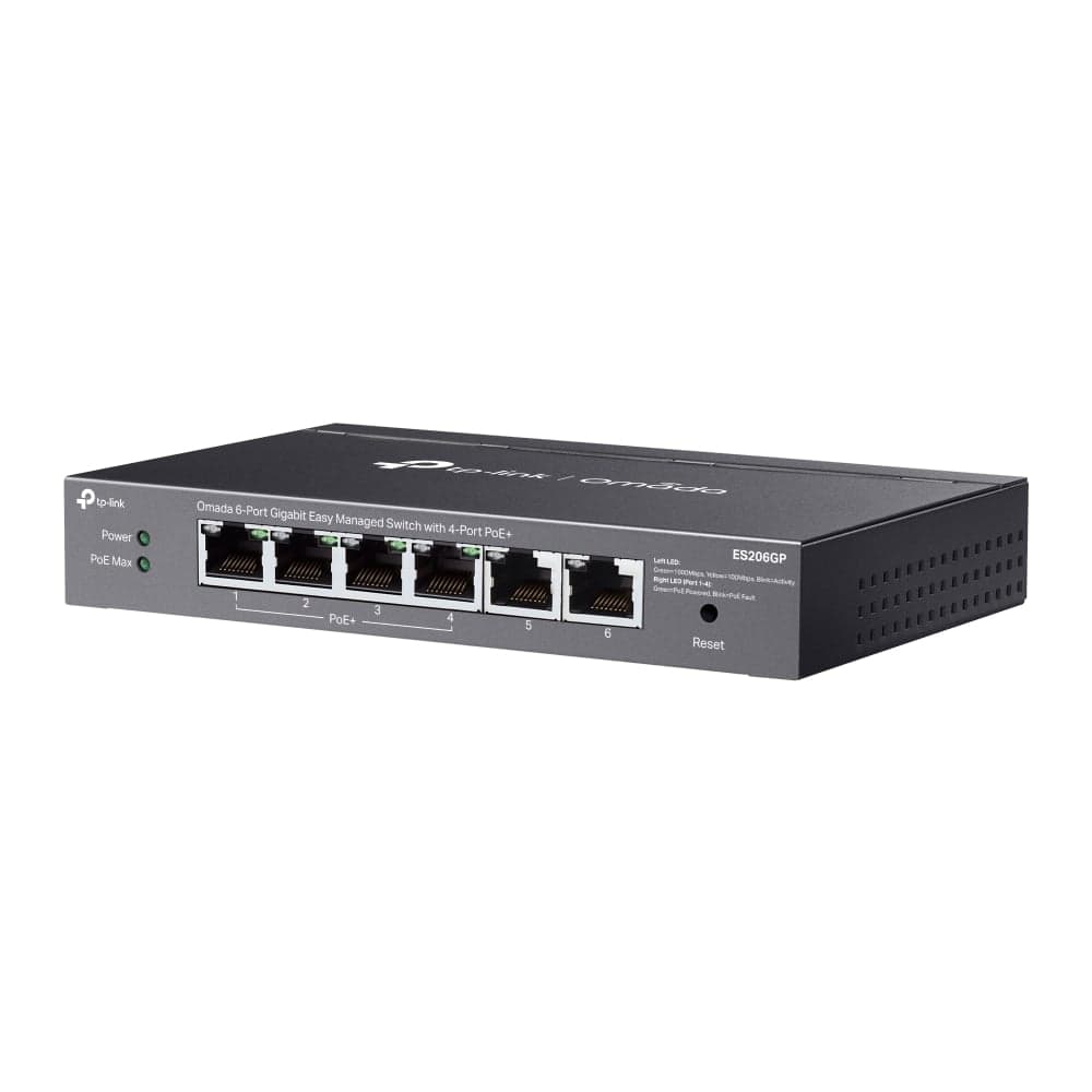 Switch 6 Porte Gigabit Easy Managed con 4 Porte PoE+, ES206GP - Omada ICTP-ES206GP