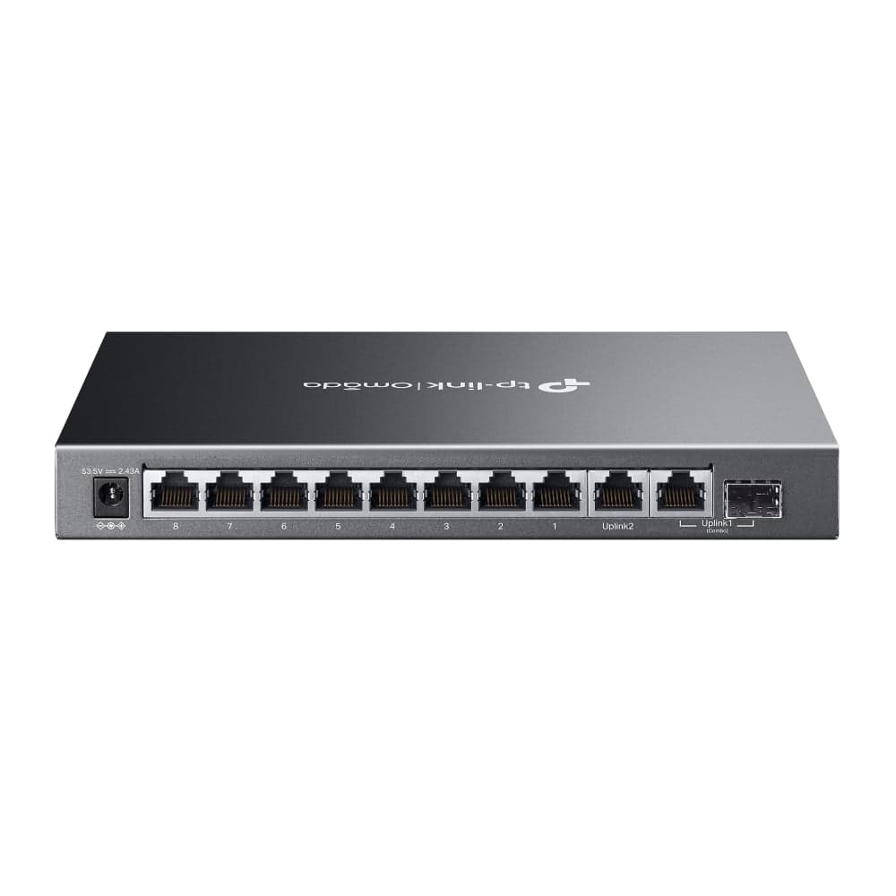 Switch 10 Porte Gigabit Easy Managed con 8 Porte PoE+, 1 SFP, 123W, ES210GMP - Omada ICTP-ES210GMP