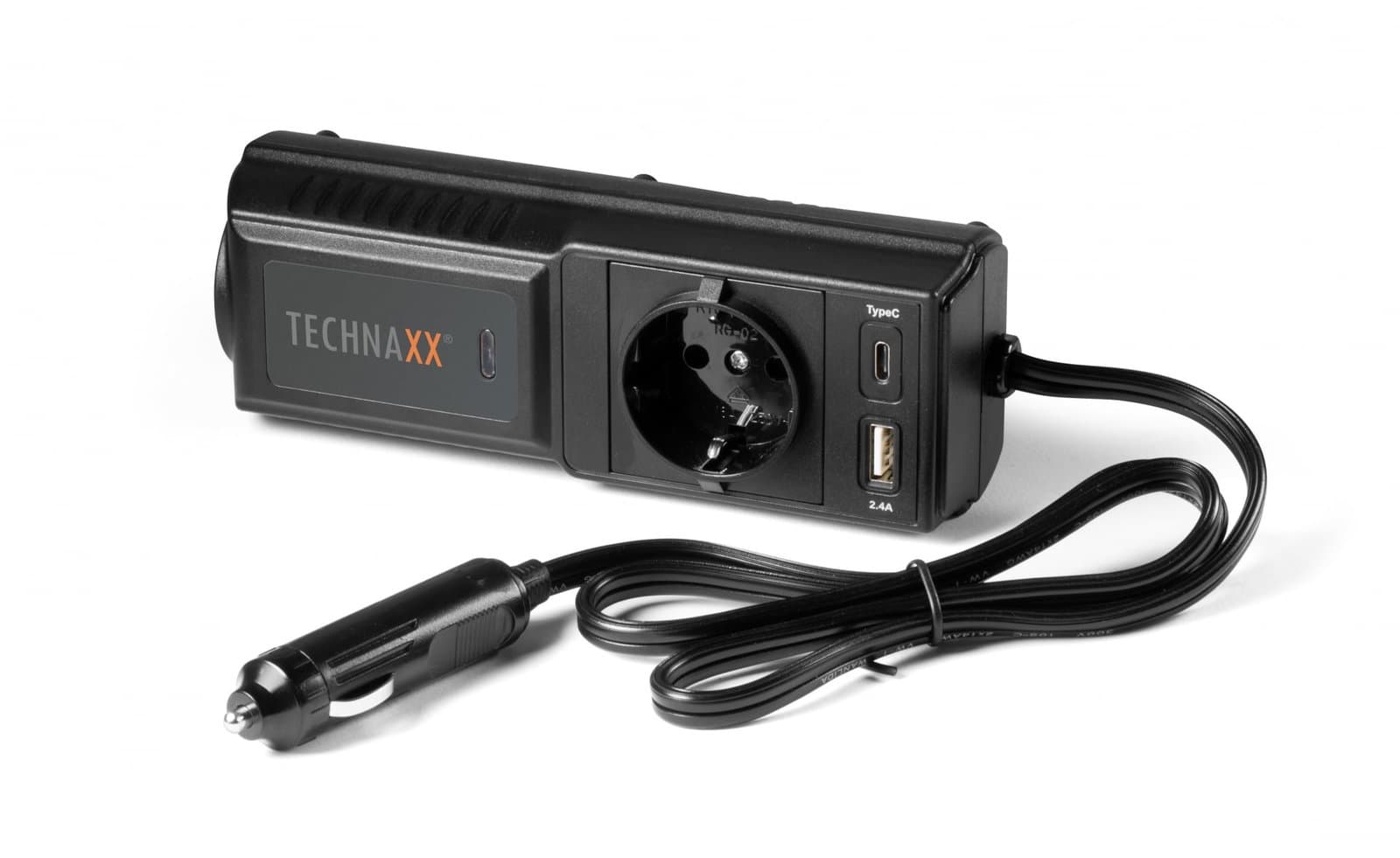 Trasformatore di corrente per auto 12V/230V con USB-A e USB-C - Technaxx ICTX-TE21