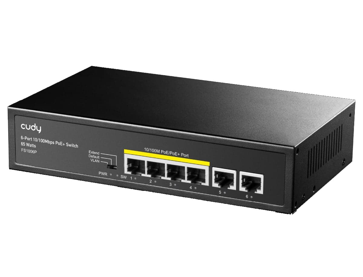 Switch PoE+ 6 Porte 10/100M 60W, 4 Porte PoE - Cudy ICU-FS1006P