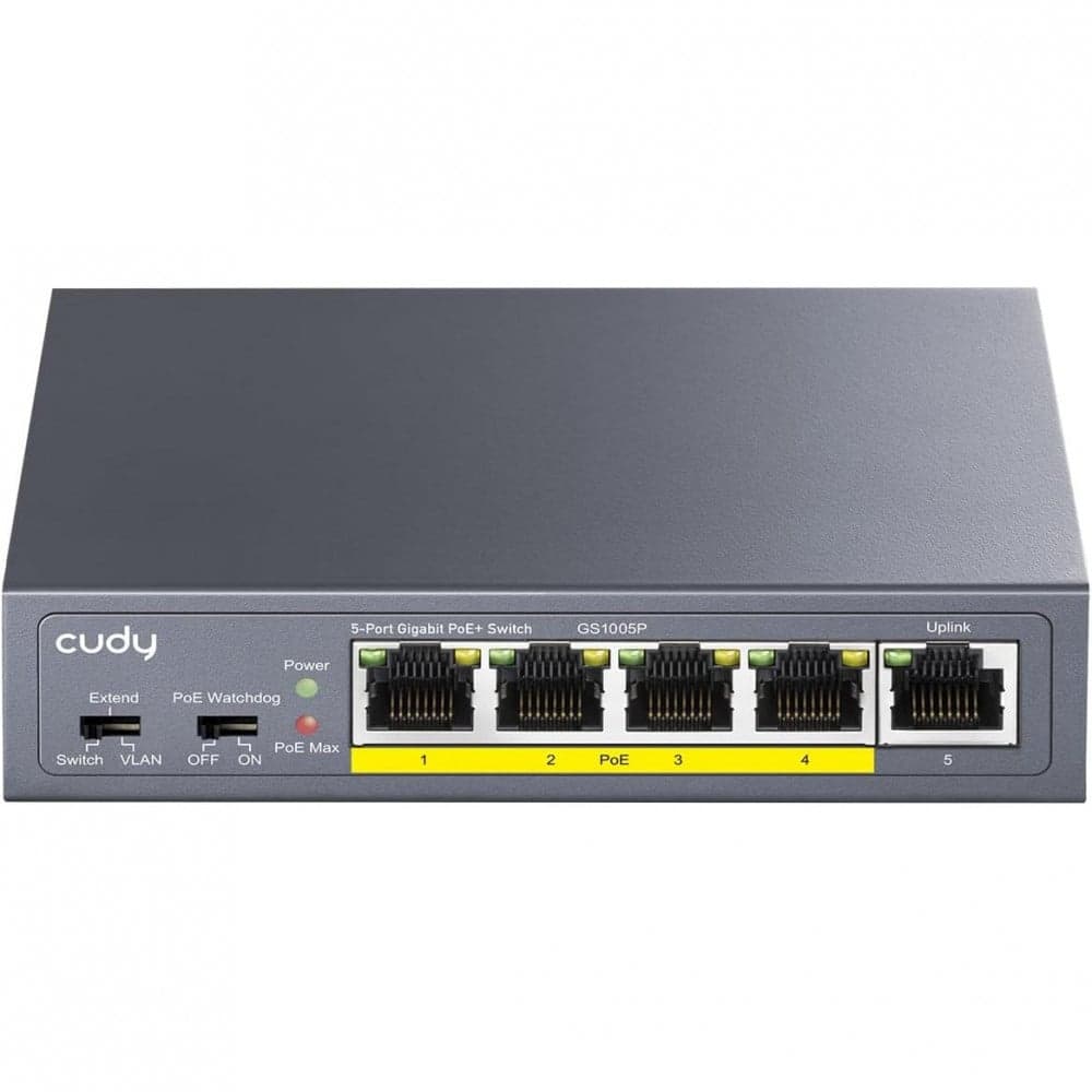 Switch Gigabit PoE+ 5 Porte 60W Unmanaged - Cudy ICU-GS1005P