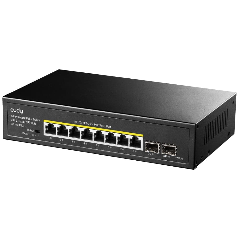 Switch Gigabit PoE+ 8 Porte con 2 Slot SFP - Cudy ICU-GS1008PS2