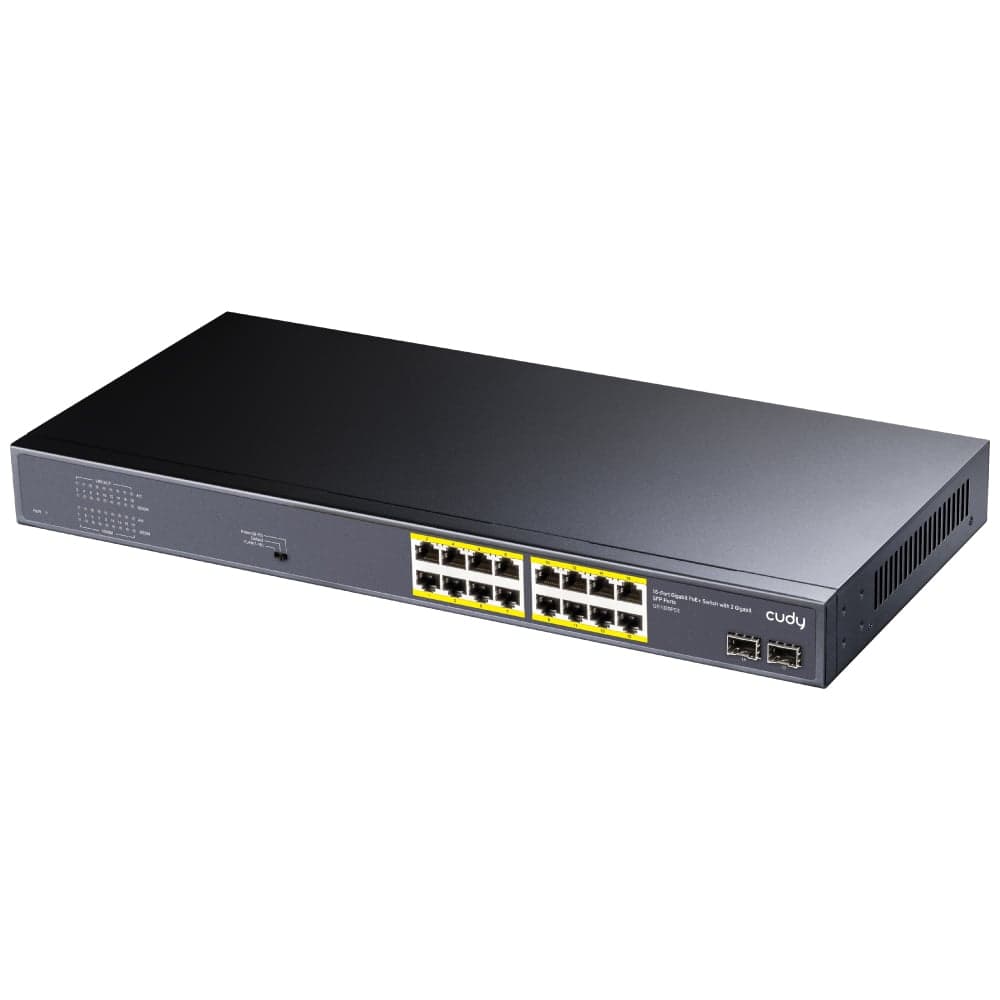 Switch Gigabit PoE+ 16 Porte con 2 Slot SFP - Cudy ICU-GS1020PS2