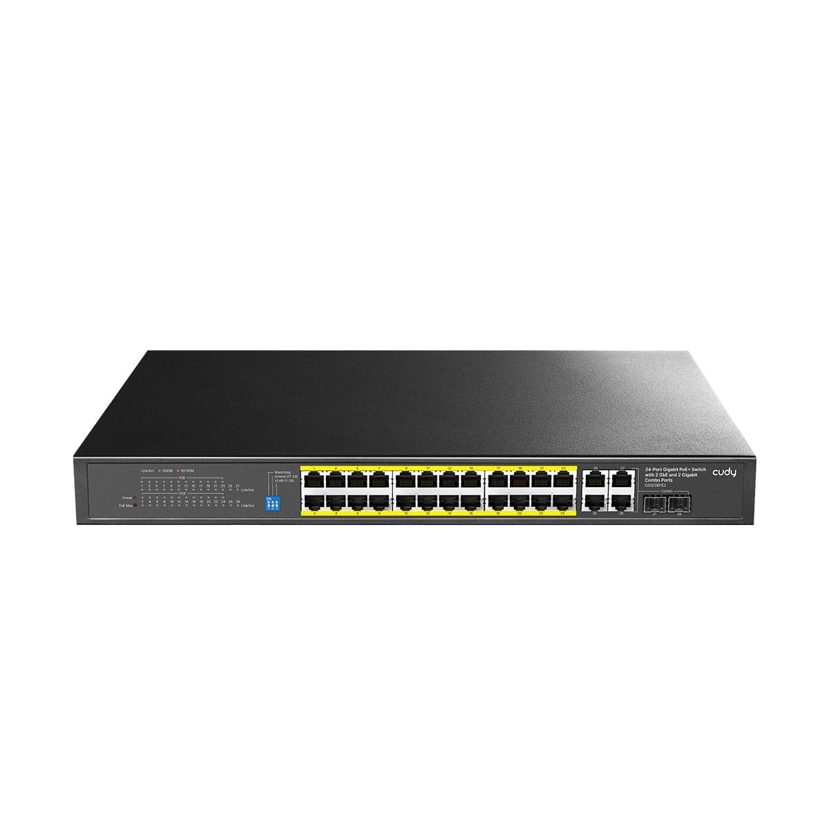 Switch Gigabit 24 Porte PoE+ con 2 Uplink GbE e 2 Combo SFP - Cudy ICU-GS1028PS2