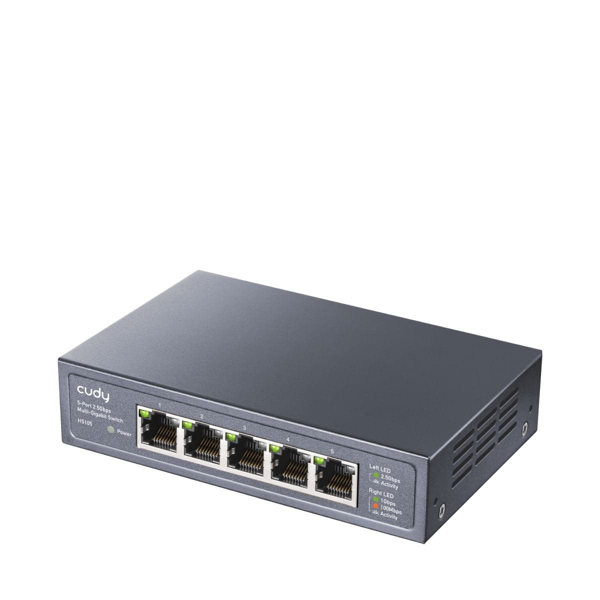 Switch 5 Porte 2.5G Ethernet Custodia in Metallo, HS105 - Cudy ICU-HS105