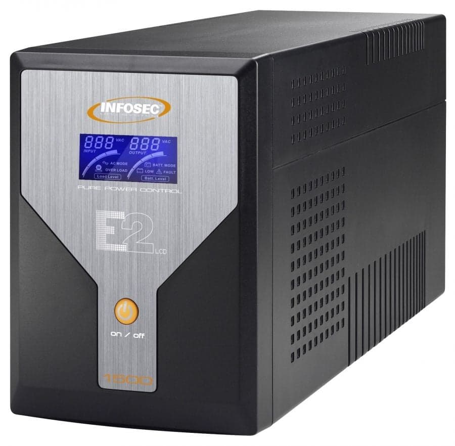 UPS E2 1500VA LCD Line Interactive Onda Sinusoidale - Infosec ICUE2LCD1500