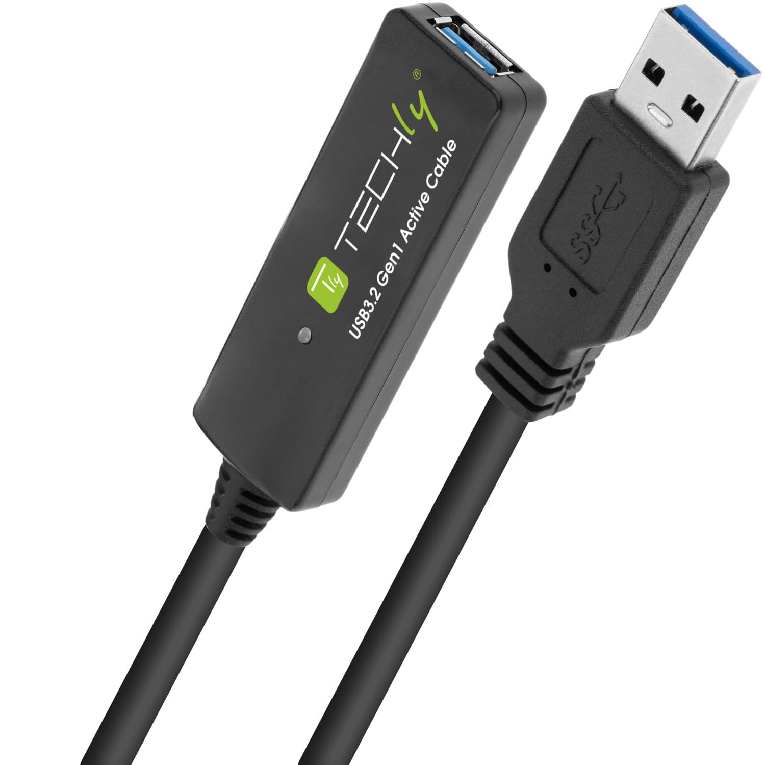 Cavo Prolunga Attivo USB3.2 SuperSpeed+ Estensore di Segnale 10m Nero - Techly ICUR30100G