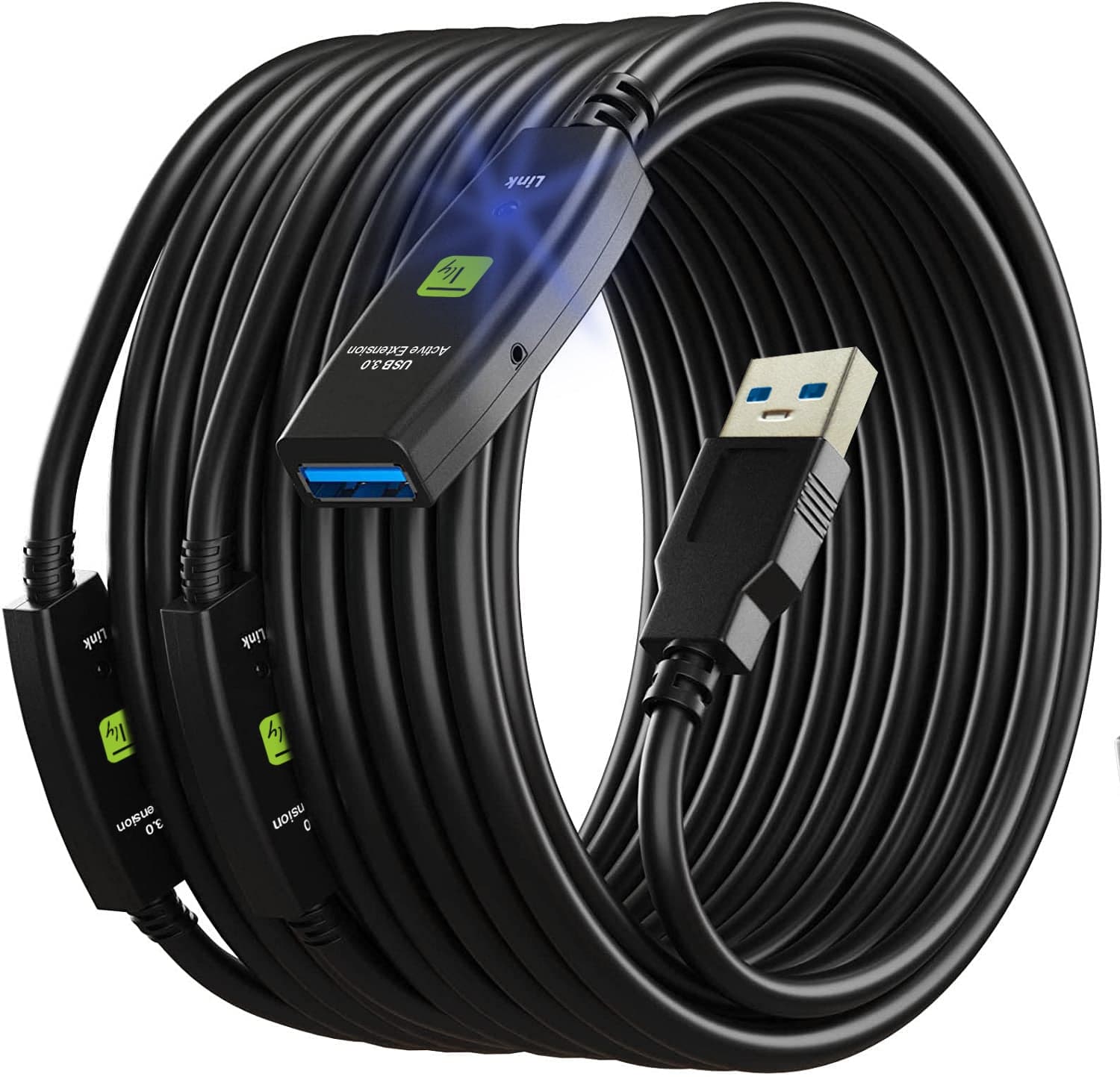 Cavo USB 3.2 Attivo Prolunga USB-A con 3 Amplificatori di Segnale 20m - Techly ICUR30200
